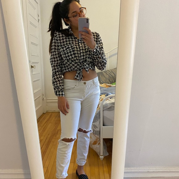 Forever 21 houndstooth blouse - Picture 2 of 3